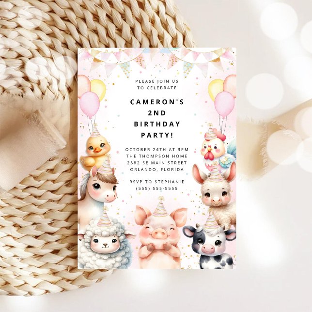 Invitación de cumpleaños safari de animales de fie (Subido por el creador)