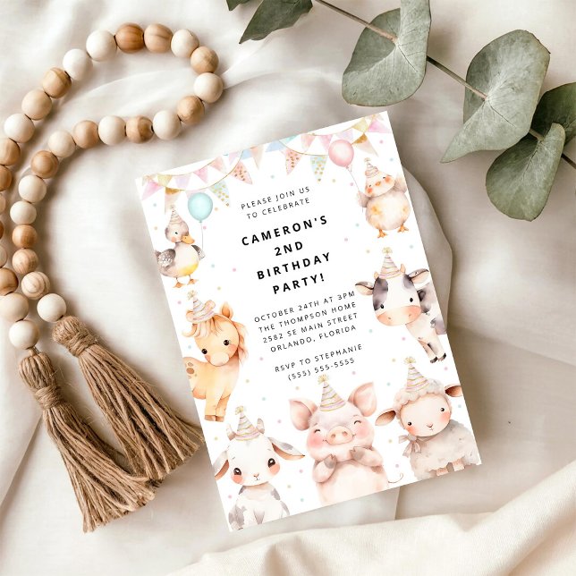 Invitación de cumpleaños safari de animales de fie (Subido por el creador)