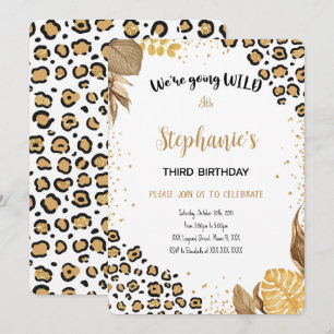 Invitación de cumpleaños Safari editable