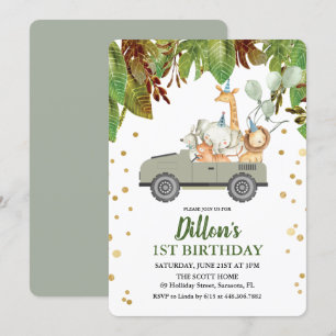 Invitación de cumpleaños Safari en la jungla para