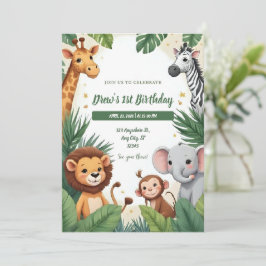 Invitación de cumpleaños Safari Jungle