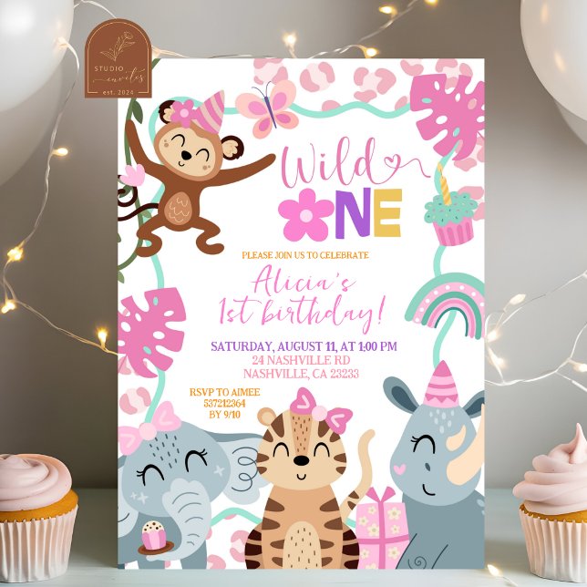 invitación de cumpleaños Safari niña Cumpleaños sa (Subido por el creador)