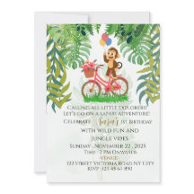Invitación de cumpleaños Safari para niños Wild On