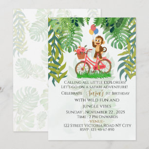 Invitación de cumpleaños Safari para niños Wild On
