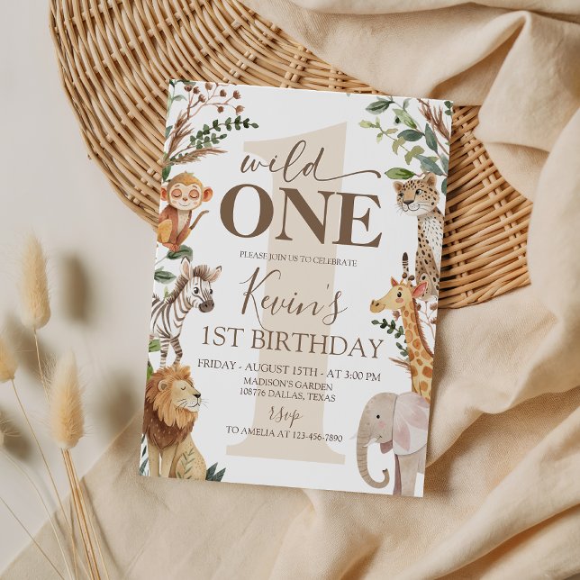Invitación de cumpleaños Safari Wild One Jungla (Subido por el creador)