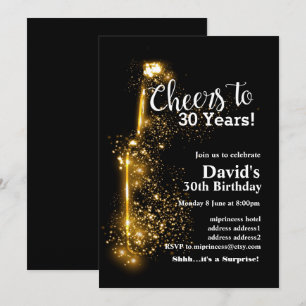 Invitación de cumpleaños, ¡Salud a cualquier año!