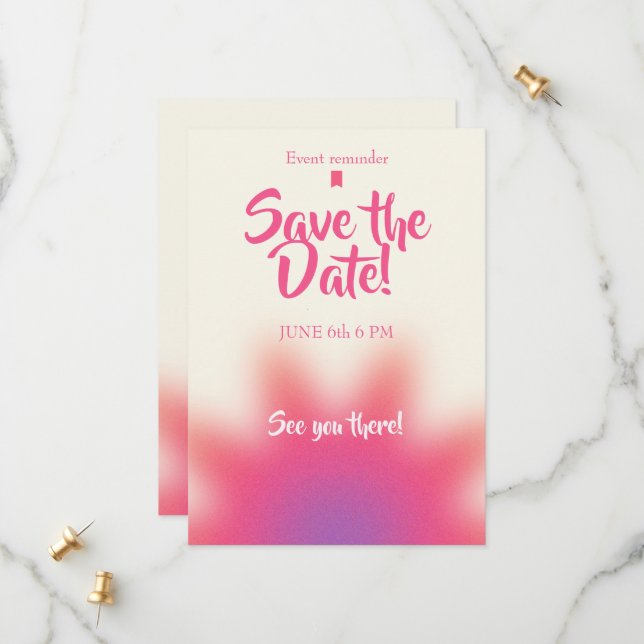 Invitación de Cumpleaños - Salva la Fecha (Anverso/Reverso In Situ)