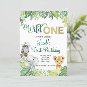 Invitación de cumpleaños salvaje de un Safari