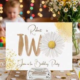 Invitación de cumpleaños segunda acuarela de marga