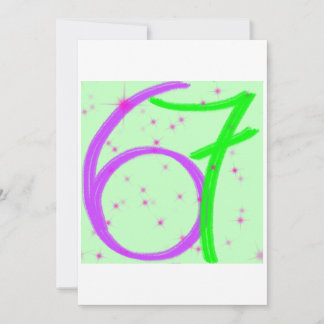Invitación de cumpleaños seis siete