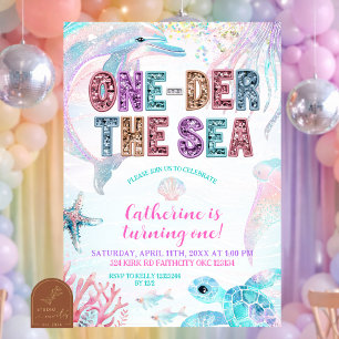 invitación de cumpleaños sequin glitter ONEder el 