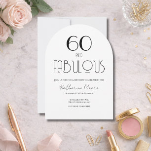 Invitación de cumpleaños sesenta y fabuloso 60