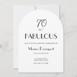 Invitación de cumpleaños setenta 70 y fabuloso