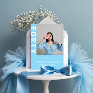 Invitación de cumpleaños Sky Blue 40