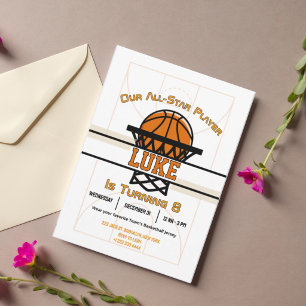 Invitación de cumpleaños Slam Dunk Bash