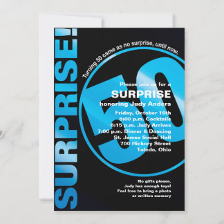 Invitación de cumpleaños sorprendente - Azul 50