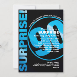 Invitación de cumpleaños sorprendente - Azul 90