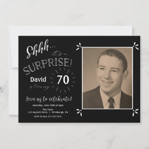 Invitación de cumpleaños sorpresa