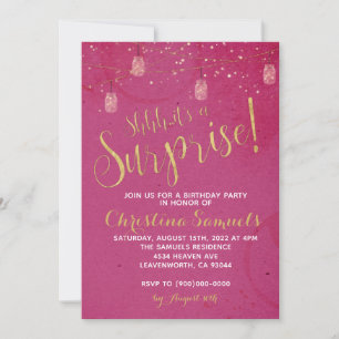 Invitación de cumpleaños sorpresa