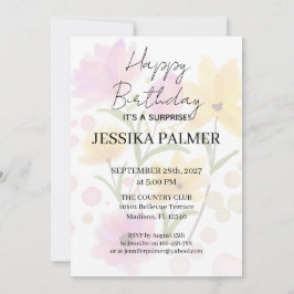Invitación de cumpleaños sorpresa