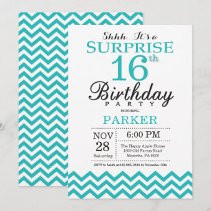 Invitación de cumpleaños sorpresa 16 cumpleaños Ch