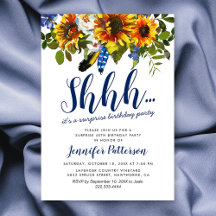 Invitación de cumpleaños sorpresa Boho Sunflower