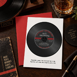 Invitación de cumpleaños sorpresa de disco de vini