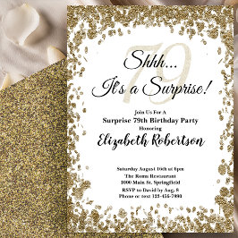 Invitación de cumpleaños sorpresa elegante en dora