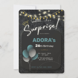 Invitación de cumpleaños sorpresa para el blanco n