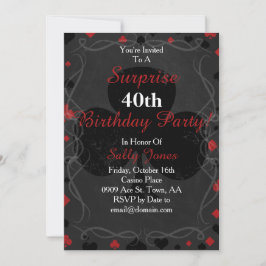 Invitación de cumpleaños sorpresa para el estilo d