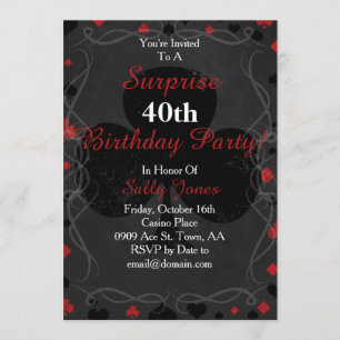 Invitación de cumpleaños sorpresa para el estilo d