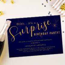 Invitación de cumpleaños sorpresa - Purpurina de m