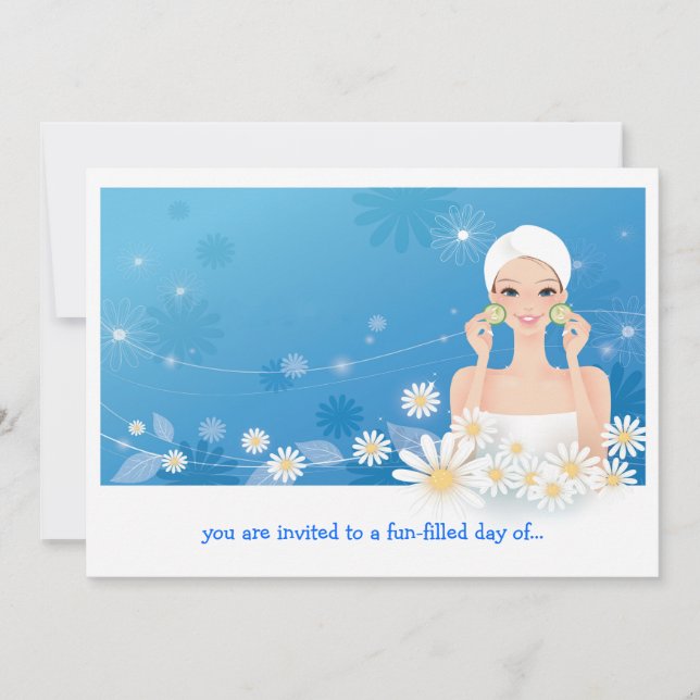 Invitación de cumpleaños Spa Breeze (Anverso)