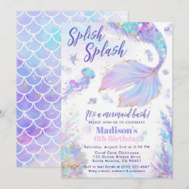 Invitación de cumpleaños Splash Mermaid Bash
