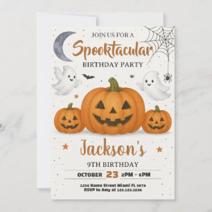Invitación de cumpleaños Spooktacular