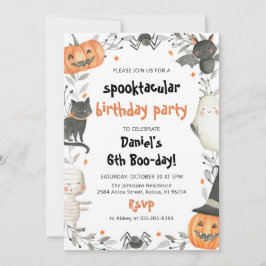 Invitación de cumpleaños Spooktacular Cute Hallowe