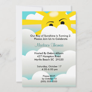 Invitación de cumpleaños Sunshine