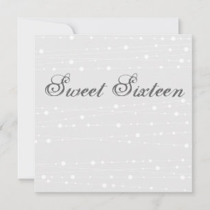 Invitación de cumpleaños Sweet16 con cuentas azule