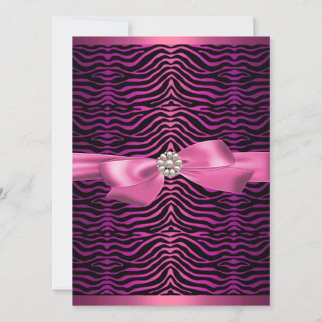 Invitación de cumpleaños Sweet16 con estampado de  (Anverso)