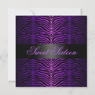 Invitación de cumpleaños Sweet 16 con estampado de