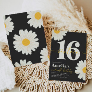 Invitación de cumpleaños Sweet 16 Daisy