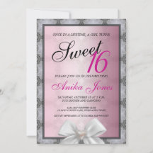 Invitación de cumpleaños Sweet 16 Elegant Sparkle