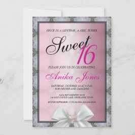 Invitación de cumpleaños Sweet 16 Elegant Sparkle