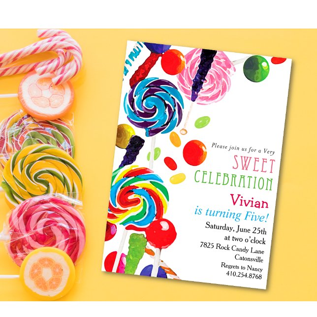 Invitación de cumpleaños Sweet Shoppe Shop Candyla (Subido por el creador)