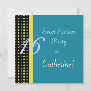 invitación de cumpleaños sweet sixteen