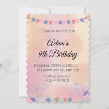 Invitación de cumpleaños - Tarjeta de Fiesta para 