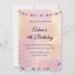 Invitación de cumpleaños - Tarjeta de Fiesta para 