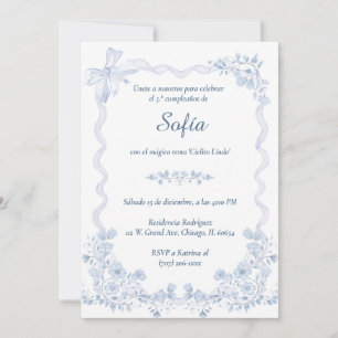 Invitación de cumpleaños temática cielito Lindo