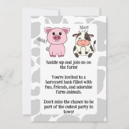 Invitación de cumpleaños temática de animales de g