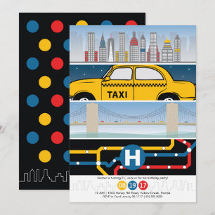 Invitación de cumpleaños temática de NYC